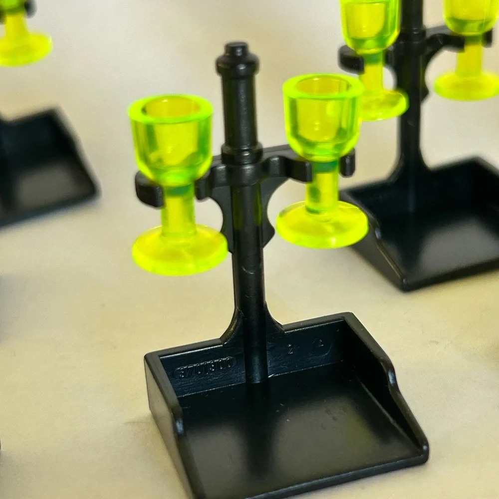 Lot Of Playmobil Green Goblets Glasses Medieval On‎ Stands